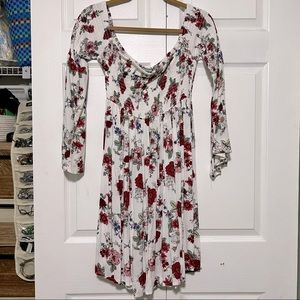 Floral off shoulder dress